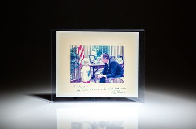 Signed White House Photograph: Inscribed to Wayne Huizenga