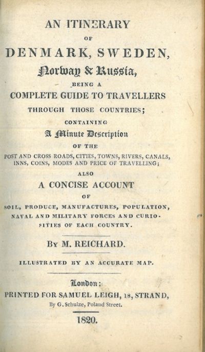 An itinerary of Denmark, Sweden, Norway & Russia,…