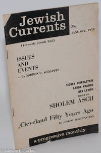 cover of Jewish Currents; January 1958, vol. 12, No. 1 (128)