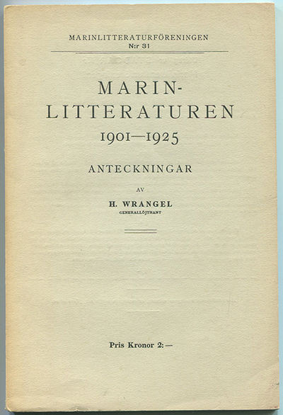 Marinlitteraturen 1901-1925. Anteckningar.