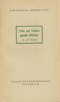 Om att tvätta gamla böcker.