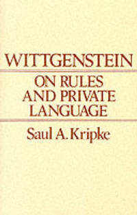 cover of Wittgenstein on Rules and Private Language: An Elementary Exposition