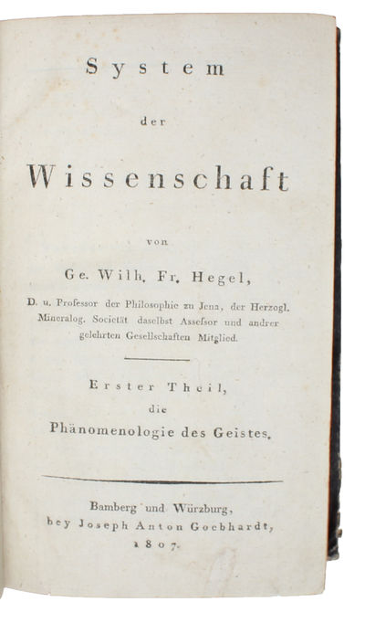 System der Wissenschaft. Erster Theil (all), die…