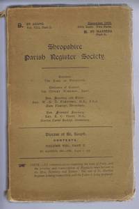 Shropshire Parish Register Society, December 1920, 50th Issue. Diocese of St. Asaph, Volume VIII Part 2, St. Martins (Part 1) 1601-1735, Pages 1-156