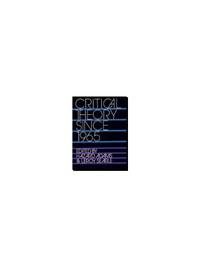 Critical Theory Since 1965