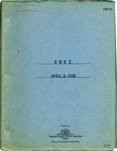 Suez (Original screenplay for the 1938 film)