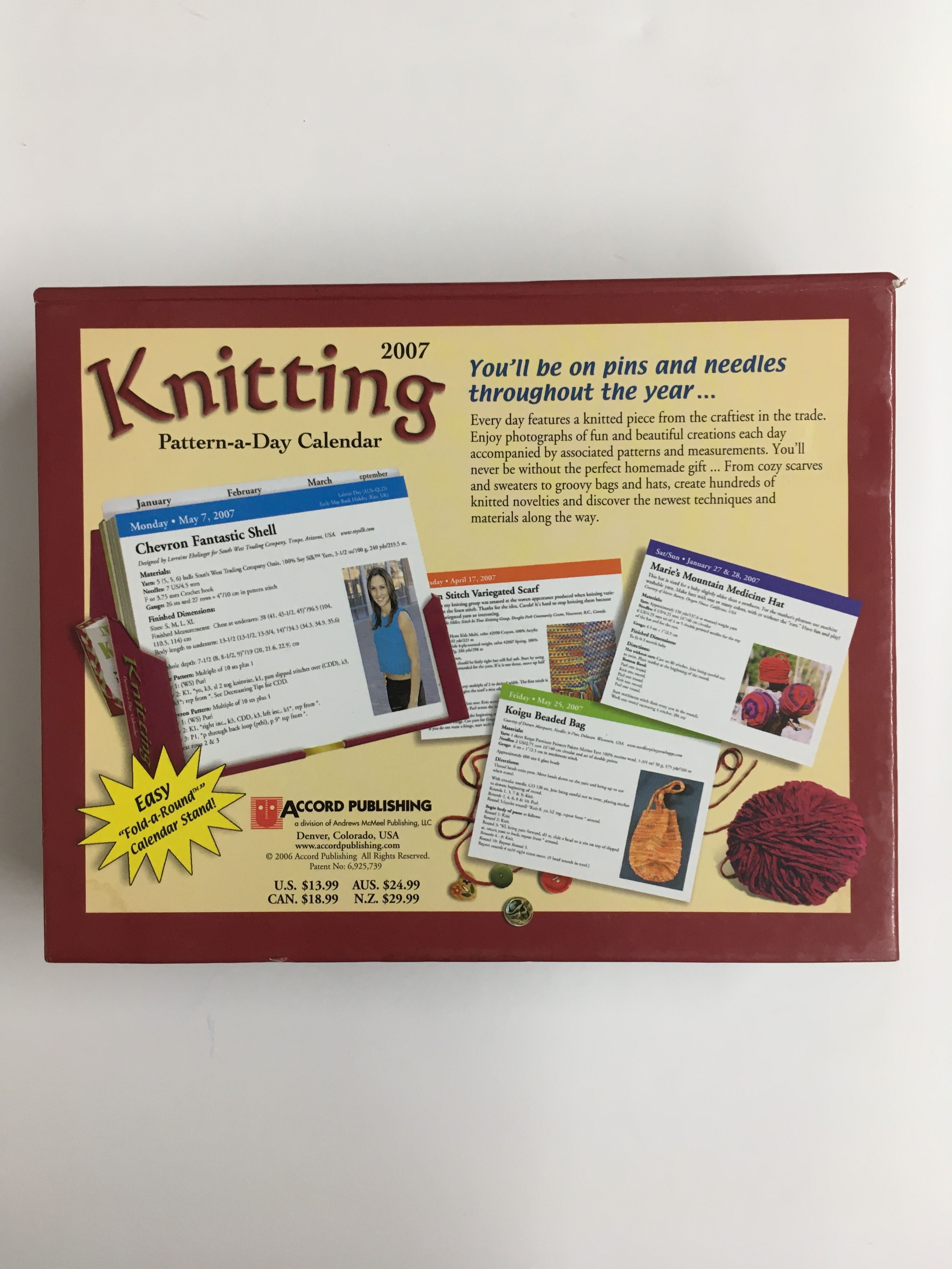 Knitting Calendar 2007 by Paulette Lane - Hardcover - 2006-01 - from Blue &  Grey Book Shoppe (SKU: 908)