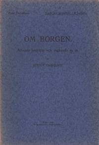 Om borgen. Aftalets begrepp och ingående m. m.