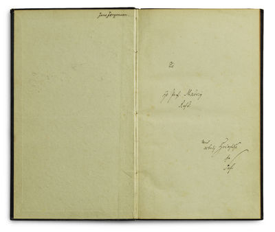 Tre Taler ved tænkte Leiligheder. Af S. Kierkegaard. - [THE ONLY KNOWN PRESENTATION-COPY] (photo 2)