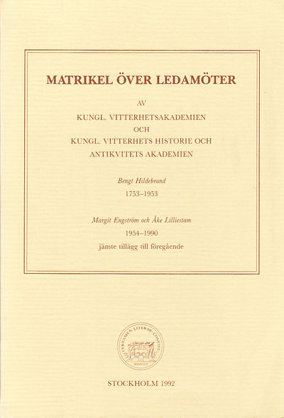 Matrikel över ledamöter av Kungl.…