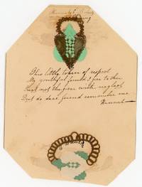 Friendship Token with 2 Pair Paper Woven Hearts with Plaited Hair and Verse