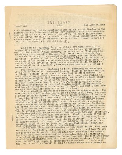 Ego Beast: Number 1. February, 1948