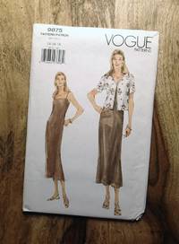 image of Vogue Sewing Pattern: 9875: Misses' Jacket and A-line Above Ankle Dress: Sizes: 14-16-18
