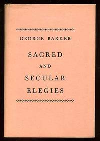 cover of Sacred and Secular Elegies