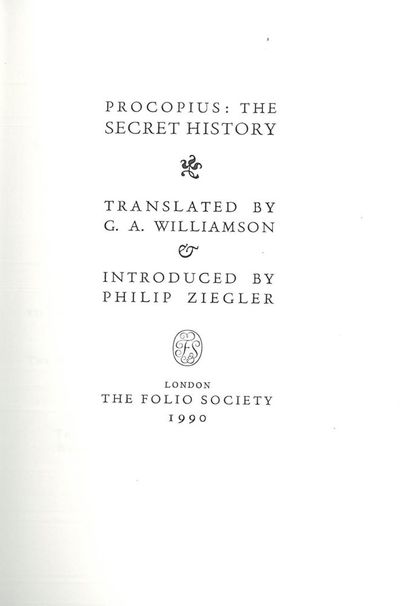 The secret history. Translated by G. A.…