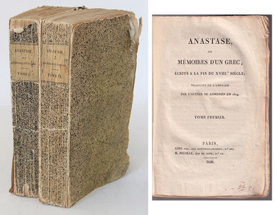 Anastase ou mémoires d’un grec, écrits à la fin…