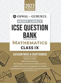 Oswal - Gurukul Mathematics Most Likely Question Bank : ICSE Class 9 For 2023 Exam