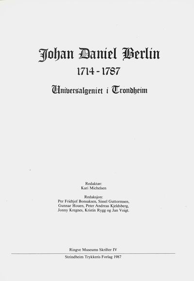 1714-1787. Universalgeniet i Trondheim. Redaktør:…