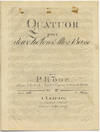 [Op. 18]. Quatuor [in G major] pour deux Violons, Alto et Basse. No. IV Oeuv. XVIII. Pr. 14 Ggr. [Parts]