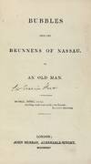 View Image 4 of 7 for  Bubbles from the Brunnens of Nassau (two copies, the first edition, and the second edition, publish... Inventory #6603