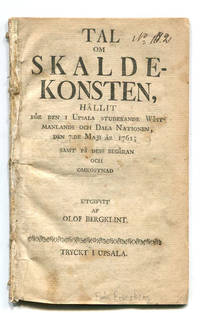 Tal om skalde-konsten, hållit för den i Upsala studerande Wästmanlands och Dala nationen, den...