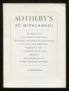 Sotheby's at Mitsukoshi: 1st, 2nd October 1969 [and] 3rd October 1969  [2-volume set]