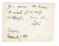 image of AUTOGRAPH NOTE SIGNED by the English author who coined the phrase