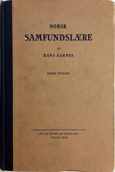 Norsk samfunnslære. Fjorde utgaava