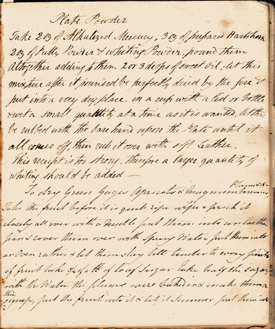 Cooking & house recipe manuscript