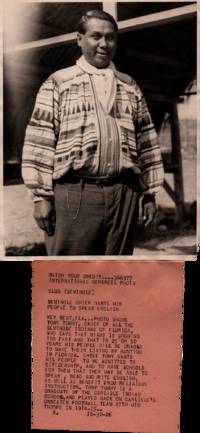 Four 1920s Press Photographs With Captions of Controversial Seminole “Chief” Tony Tommie