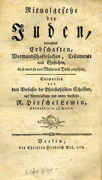 Ritualgesetze der Juden, betreffend Erbschaften,…