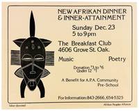New Afrikan Dinner & Inner-Attainment Sunday Dec. 23 5 to 9 pm
