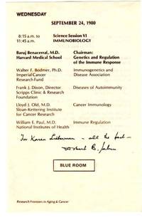 Medical Convention Program Sheet Signed by Albert Sabin