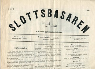 Slottsbasaren. N:o 1. Vårdagjämningen.