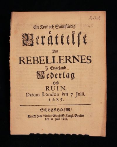 En kort och sannfärdig berättelse om rebellernes…