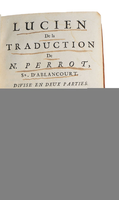 Lucien de la traduction de N. Perrot. Quatrieme Edition, nouvelement revetie et corrigee. 2 parts. (photo 2)
