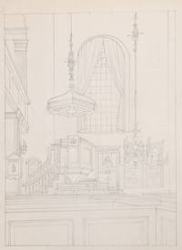 Old North Church: THE ORIGINAL DRAWING, pencil on board, for this famous 1976 lithograph (Stuckey 366)
