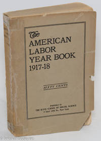 cover of The American labor year book, 1917-18