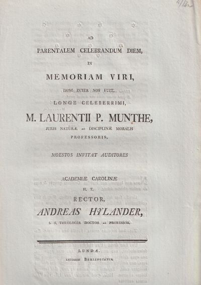 Ad parentalem celebrandum diem in memoriam viri,…