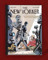 The New Yorker - October 23, 2017. R. Kikuo Johnson Cover. &quot;The Money Issue&quot;. Harvey Weinstein; Manhattan, 1981; &quot;President Pence&quot; Delusion; Robot Workforce; Trump War Threats; Wonderstruck; Kali Uchis; Xu Tan; Meyerowitz Stories; Bushwick by David Remnick (Editor) - 2017