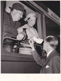 cover of Original photograph of John Steinbeck and his wife Elaine on a train in Stockholm, circa 1957