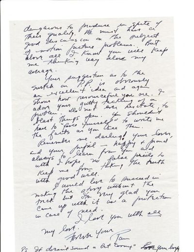 Autograph Letter SIGNED discussing "Blackboard Jungle," 6 pp on 6 separate sheets, 4to, n.p. (postmarked Culver City, California), n.d. ('Tuesday', 1956)