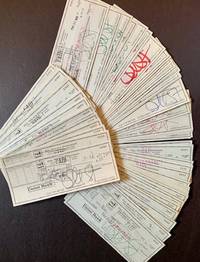 90 Business Checks from the Early 1970s