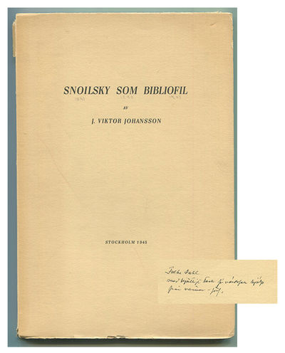 Snoilsky som bibliofil. [Ombrutet] särtryck ur…