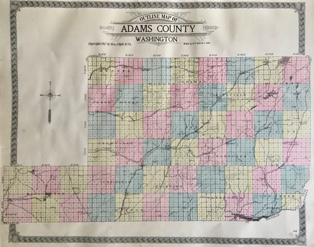 Adams County Plat Map Standard Atlas Of Adams County, Washington. Including A Plat Book Of The  Villages, Cities And Townships Of The&Hellip; By [Washington -- Adams County]  - First Edition - 1912. - From Zephyr Used & Rare Books (Sku: 57362)
