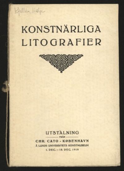 Konstnärliga litografier. Utställning från Chr.…
