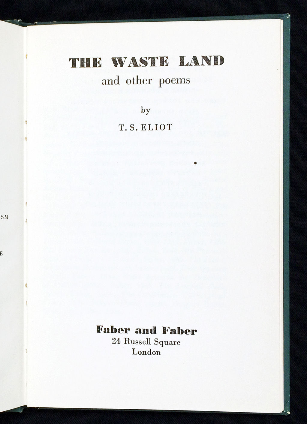 The Waste Land And Other Poems By T. S. Eliot (Paperback, 2002 - Foto 9