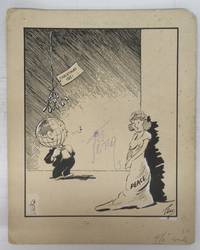 image of Original cartoon "Still Hoping!" from Christmas 1951
