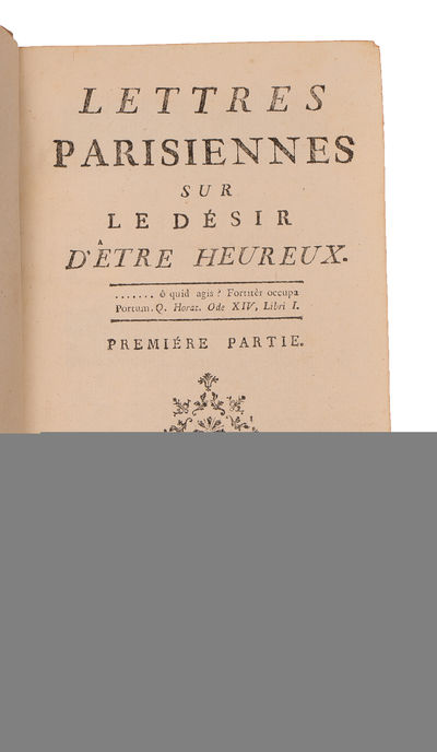 Lettres parisiennes sur le désir d'être heureux. 2 vols. (photo 2)