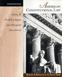 American Constitutional Law by G. Alan Tarr; Ralph A. Rossum - 1995